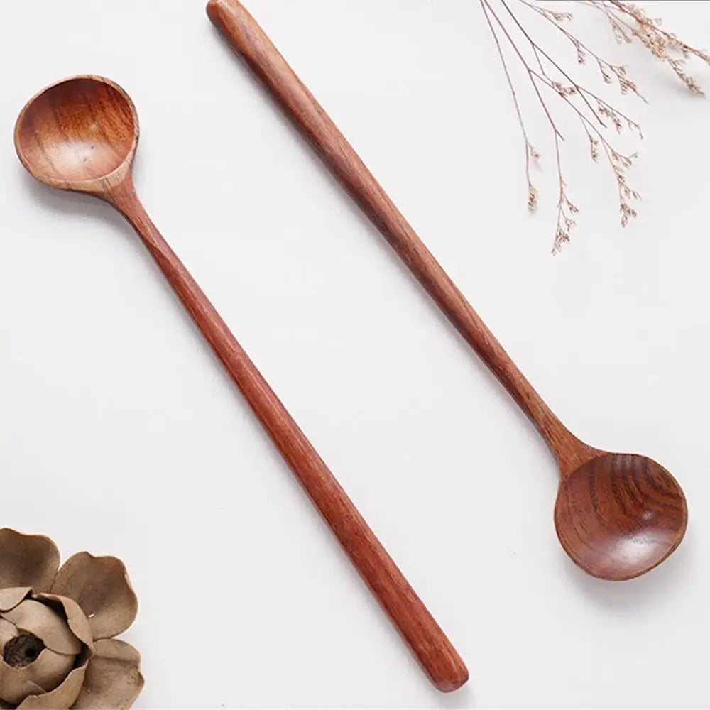 1/2Pcs Wooden Spoon Soup Spoon and Fork Eco Friendly Products