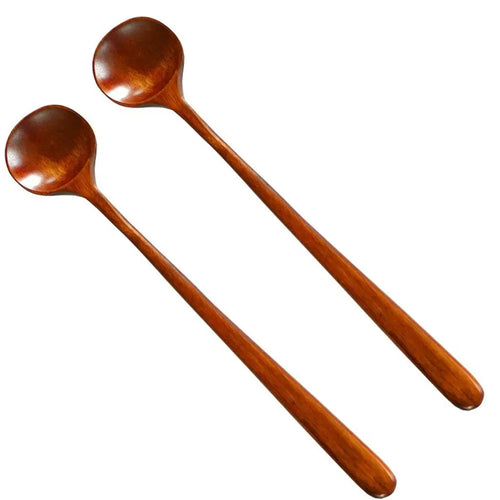 1/2Pcs Wooden Spoon Soup Spoon and Fork Eco Friendly Products