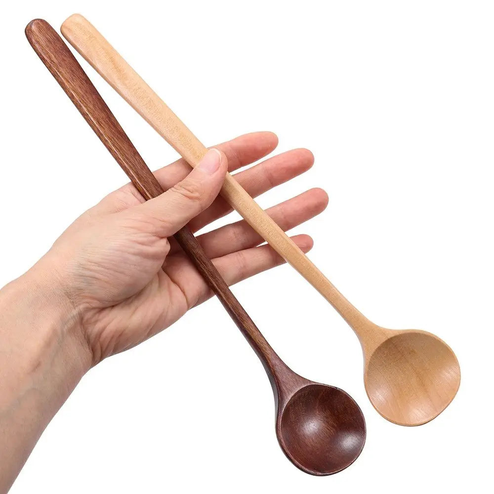1/2Pcs Wooden Spoon Soup Spoon and Fork Eco Friendly Products